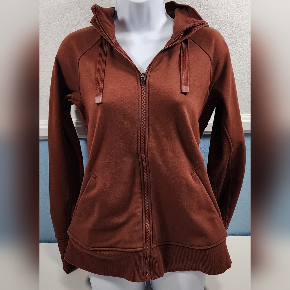 ATHLETA Women's Triumph Hoodie‎ Sweatshirt Jacket Decadent  Copper Size M
